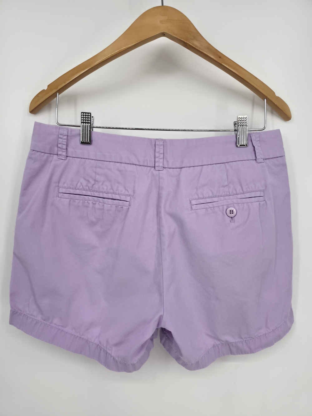 J.Crew Broken In Chino Lavender Cotton Shorts Women Size 6 Coastal Prep Summer - Picture 3 of 4